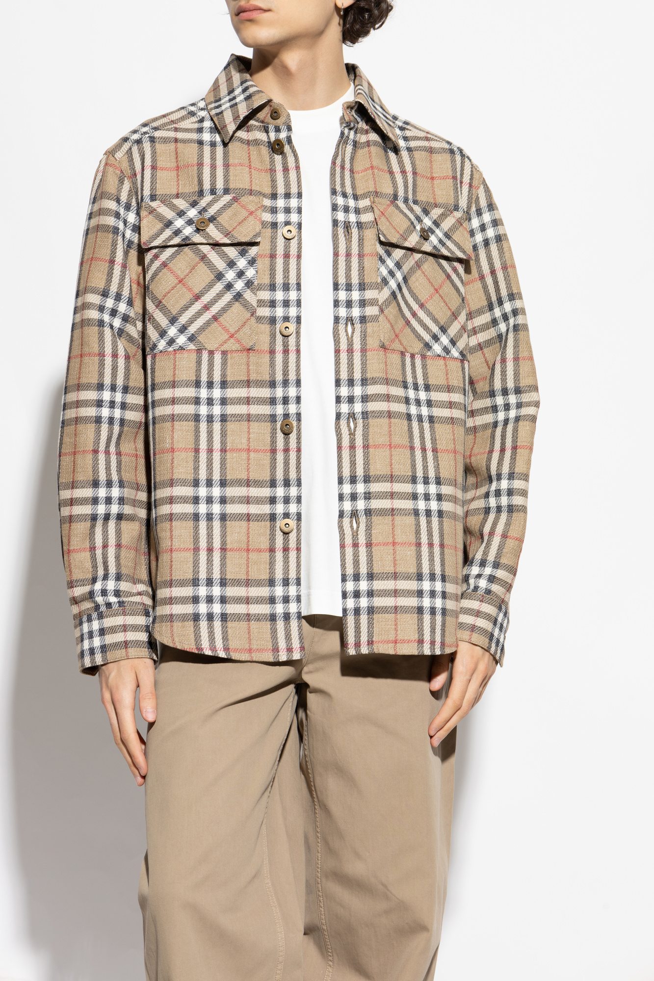 Beige Checkered pattern shirt Burberry - Vitkac AS